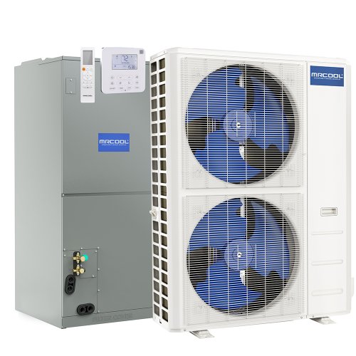 MRCOOL Central Ducted Hyper Heat 48K BTU, 15.6 SEER, Ducted Air Handler and Heat Pump Condenser (CENTRAL-48-HP-230A00)