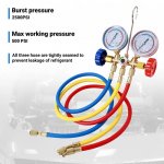 Air Vacuum Pump HVAC Pressure Kit A/C Manifold Gauge Set 0-220psi Refrigerantion