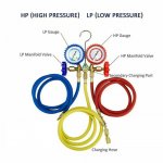 Air Vacuum Pump HVAC Pressure Kit A/C Manifold Gauge Set 0-220psi Refrigerantion